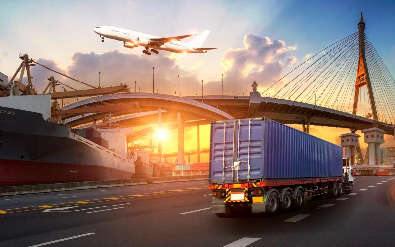 Moving tracks next to a ship